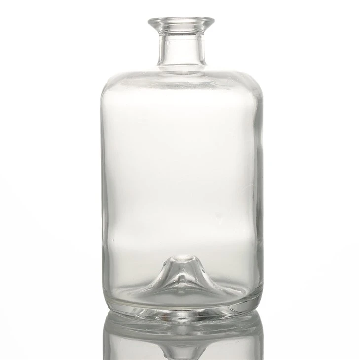 Custom Round Whisky Brandy Gin Rum Vodka Tequila Glass Bottle